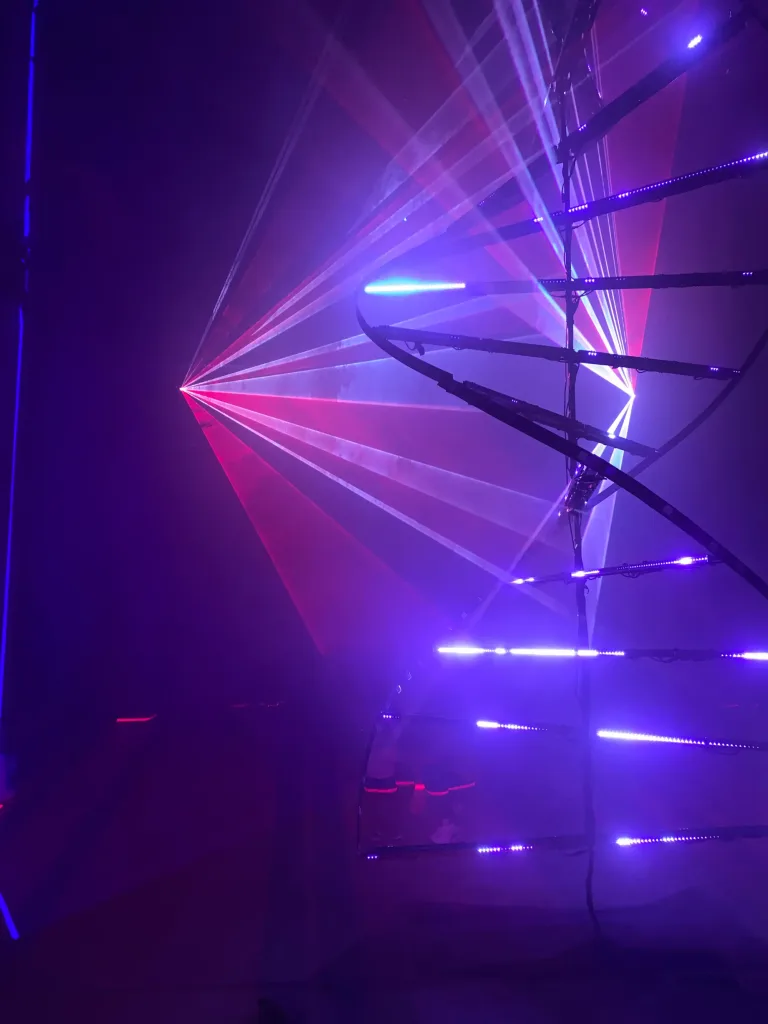 laser installazione Bright Festival Firenze